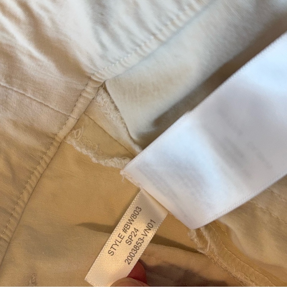 J.Crew Factory Women's Lizzie high-rise patch-pocket wide-leg pant Natural 31 - Picture 12 of 13